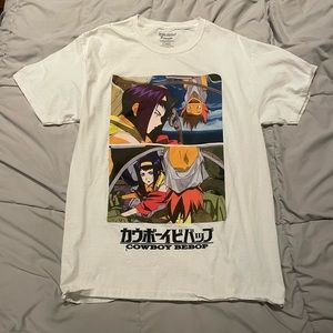 Cowboy Bebop Anime Mens White Graphic Tee Size M